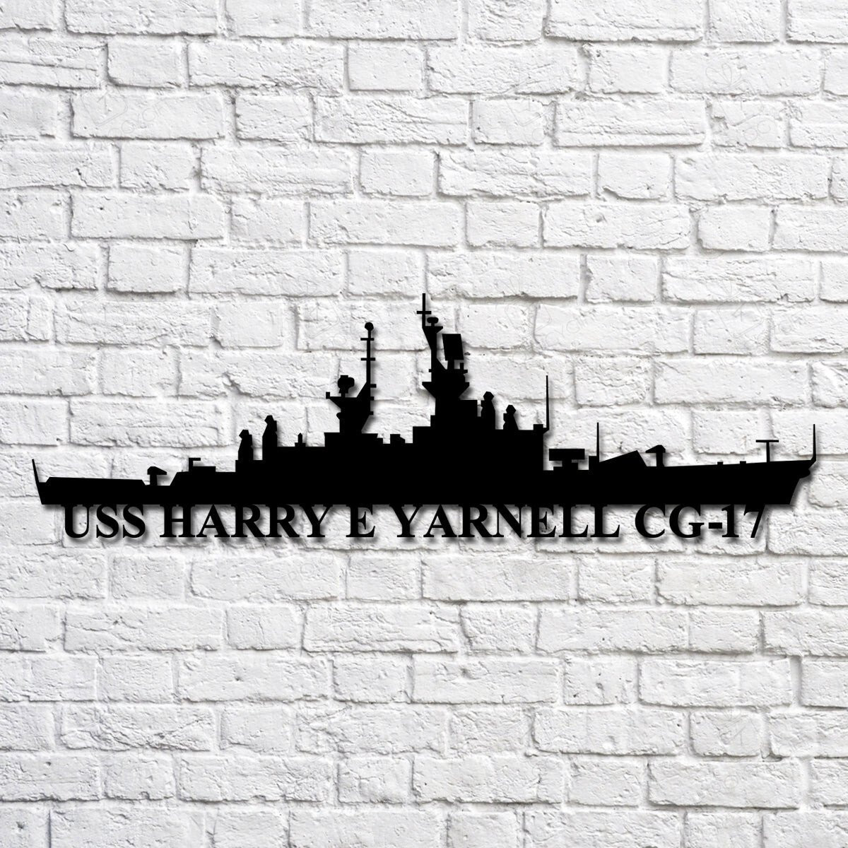 Uss Harry E Yarnell Cg17 Navy Ship Metal Art, Custom Us Navy Ship Cut Metal Sign, Gift For Navy Veteran, Navy Ships Silhouette Metal Art, Navy Laser Cut Metal Signs 12x12IN