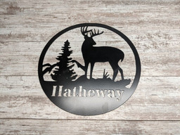 Personalized Metal Sign Deer Sign Hunting Gift Sign Custom Name Sign Metal Name Sign Outdoors Sign Huntin