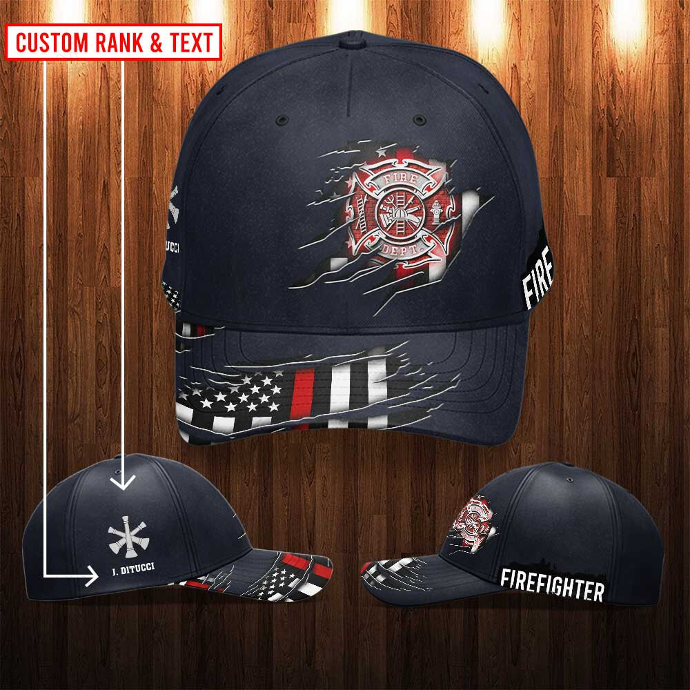 Customized Firefighters Hat All Over Printed - TrilogyGift