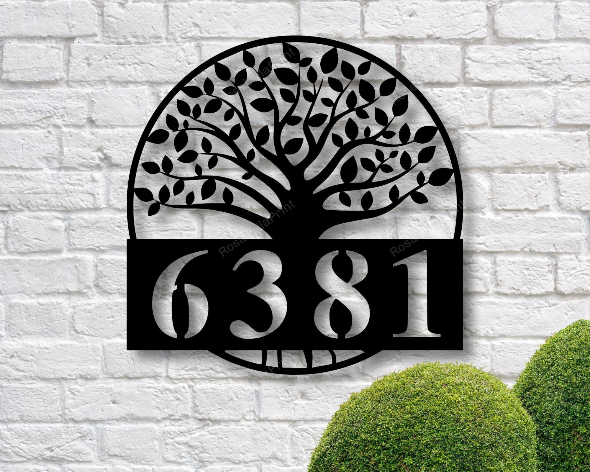 Metal Address Sign For House Address Plaque House Number Plaque Metal ...