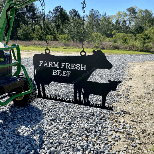 Personalized Angus Cow Farm Sign Cut Metal Sign Metal House Sign ...