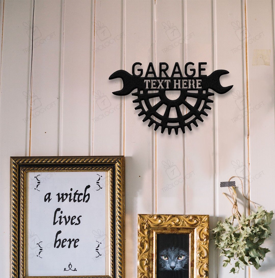 Personalized Garage Custom Name Metal Sign, Coffee Racer Metal Sign ...