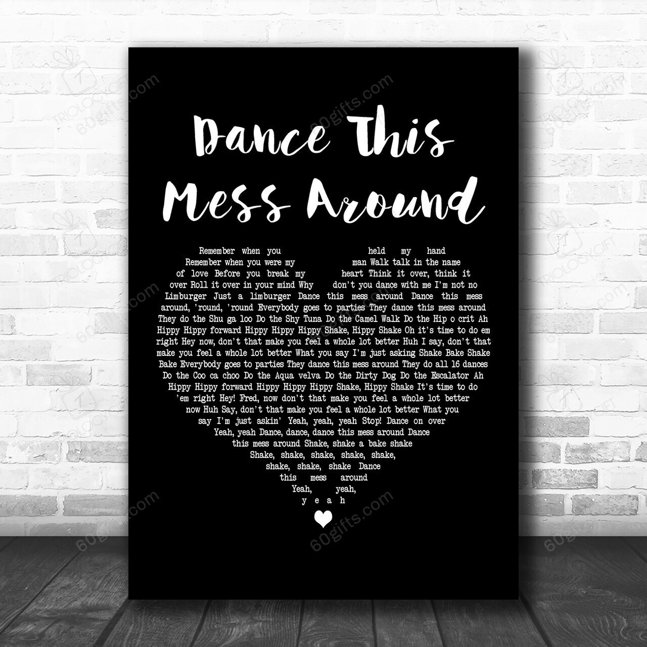 The B-52's Dance This Mess Around Black Heart Decorative Art Gift Song ...