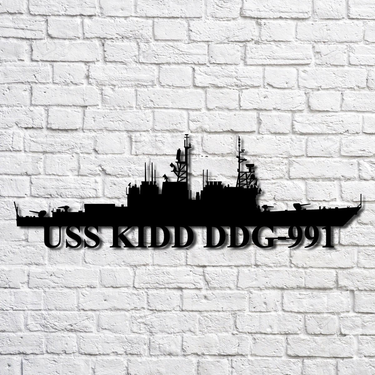 Uss Kidd Ddg991 Navy Ship Metal Art, Custom Us Navy Ship Cut Metal Sign ...