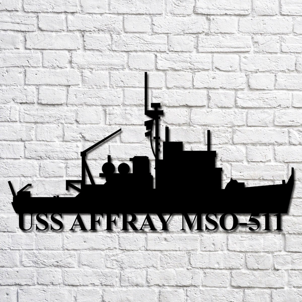 Uss Affray Mso511 Navy Ship Metal Art, Custom Us Navy Ship Cut Metal ...