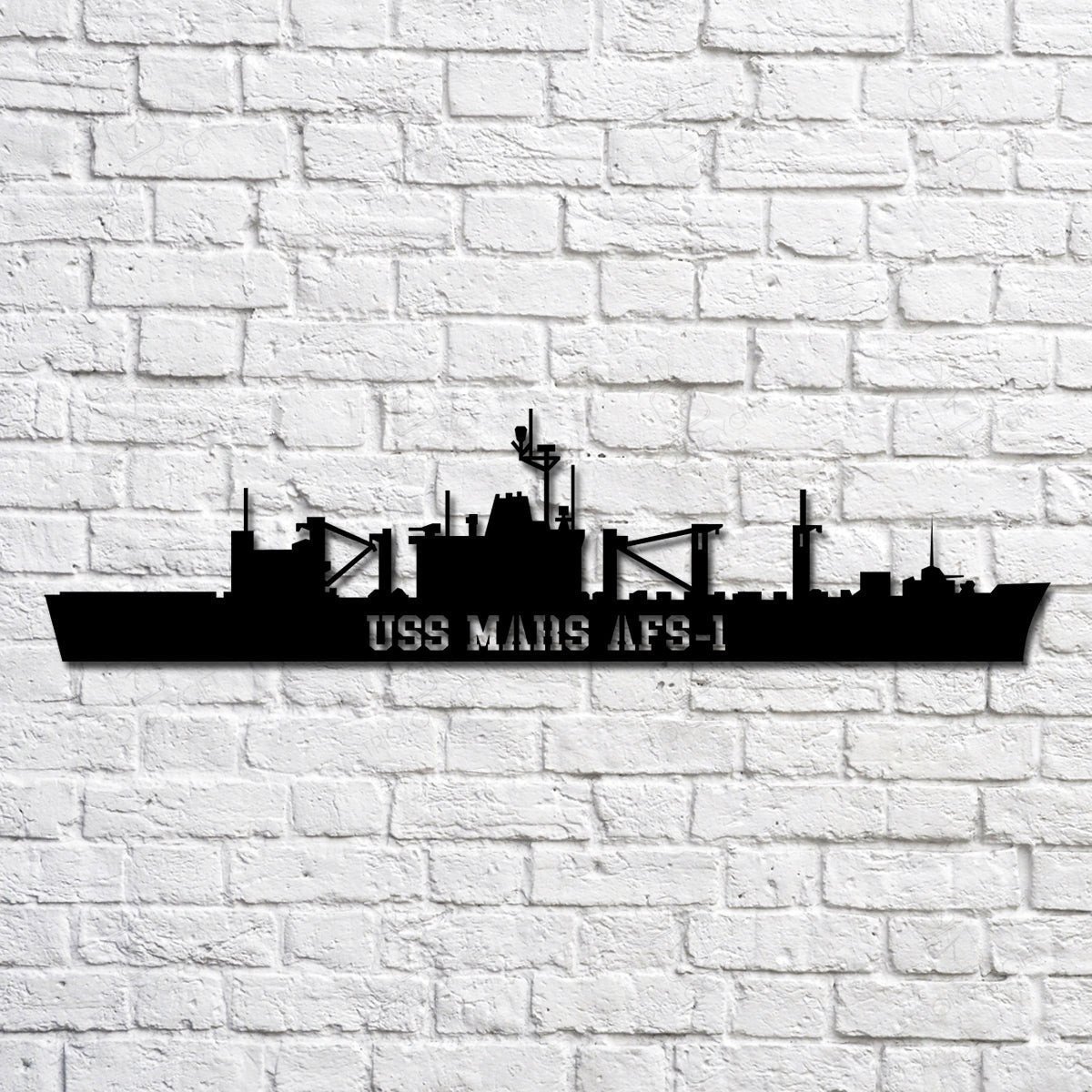 Uss Mars Afs1 Navy Ship Metal Art, Custom Us Navy Ship Cut Metal Sign ...