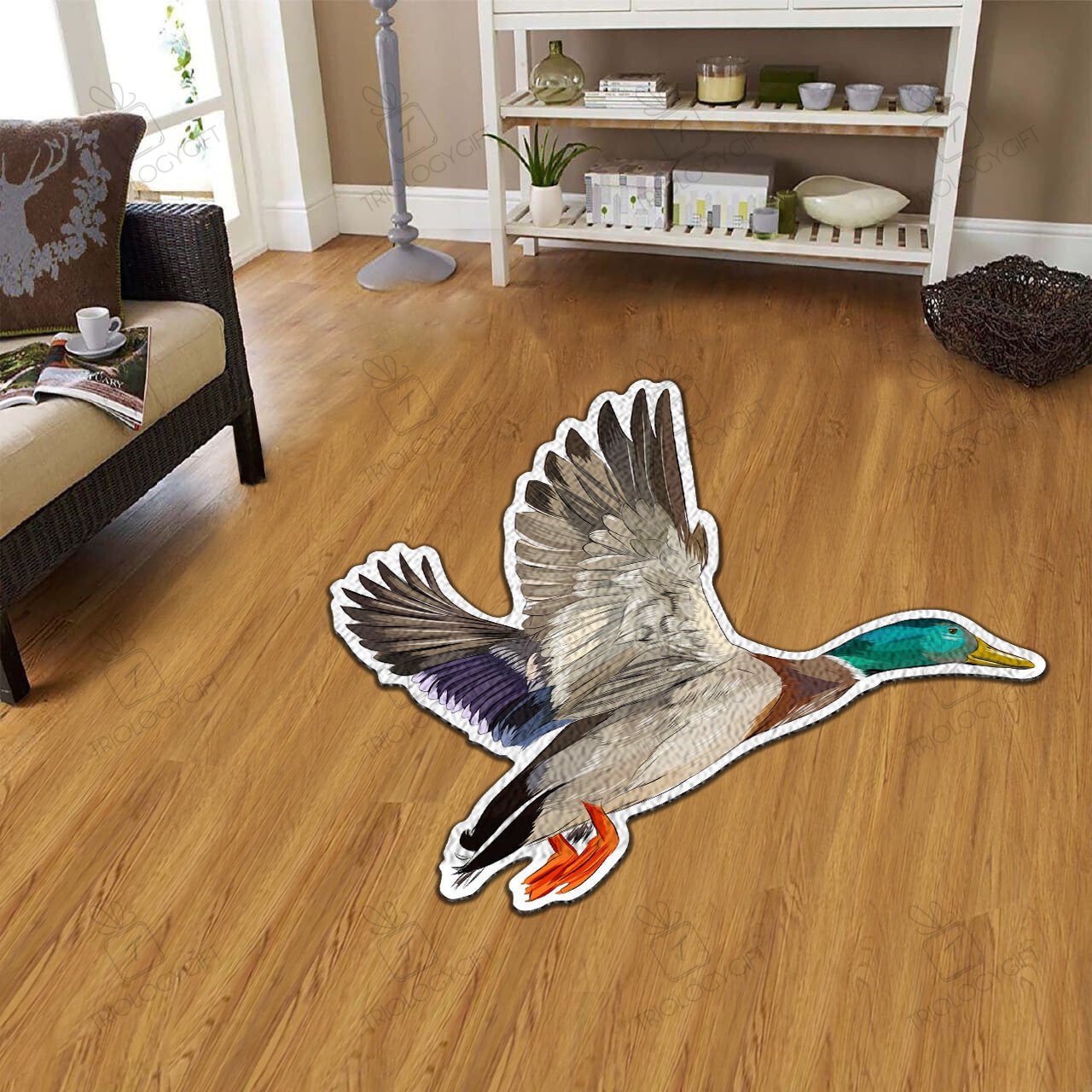 Duck Hunting Custom Shape Rug Carpet Kitchen Floor Rugs - TrilogyGift