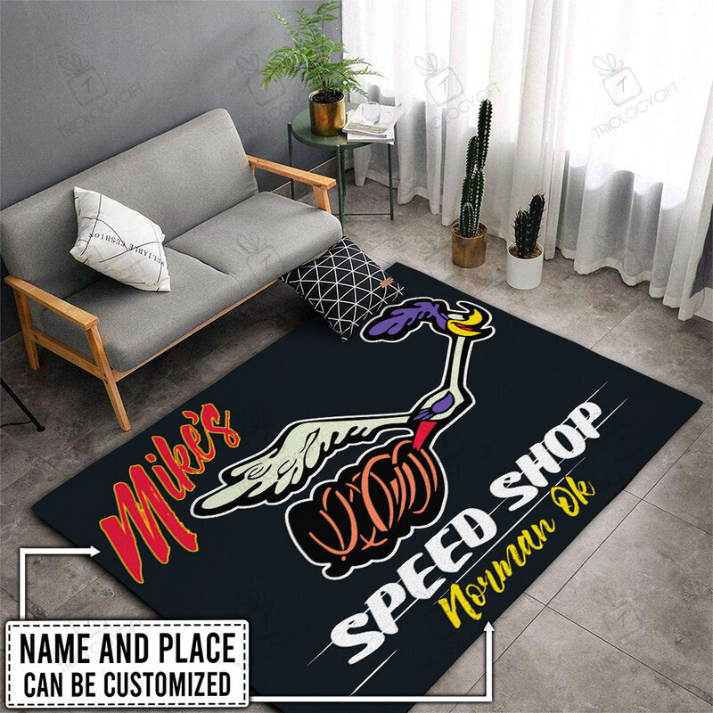 Personalized Hot Rod Racing Rug Hot Rod Rug For Garage, Automotive ...
