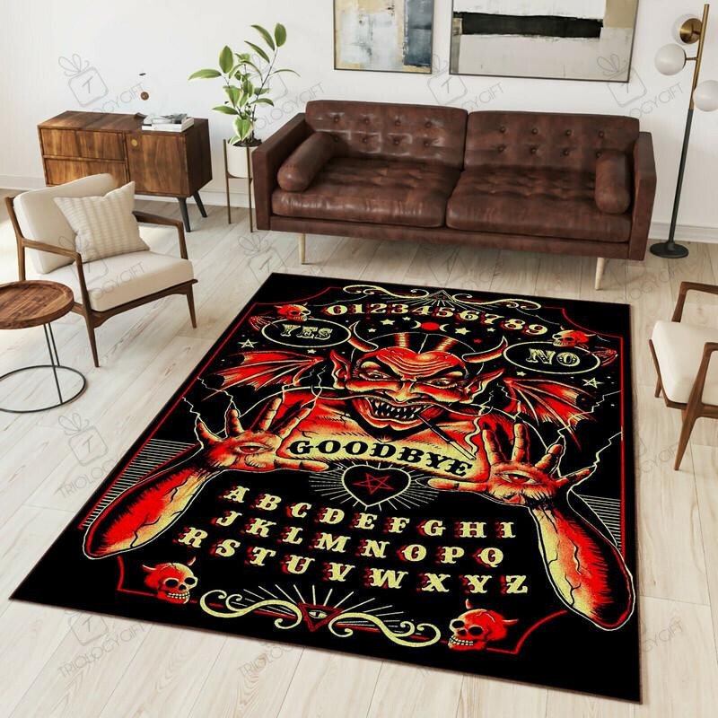 Dangerous Magical Game Ouija Board Halloween Rugs Hot Rod Rug For ...