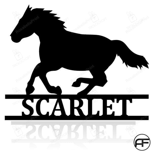 Horse Custom Text Personalized Horse Metal Sign, Horseshoe Art, Western ...