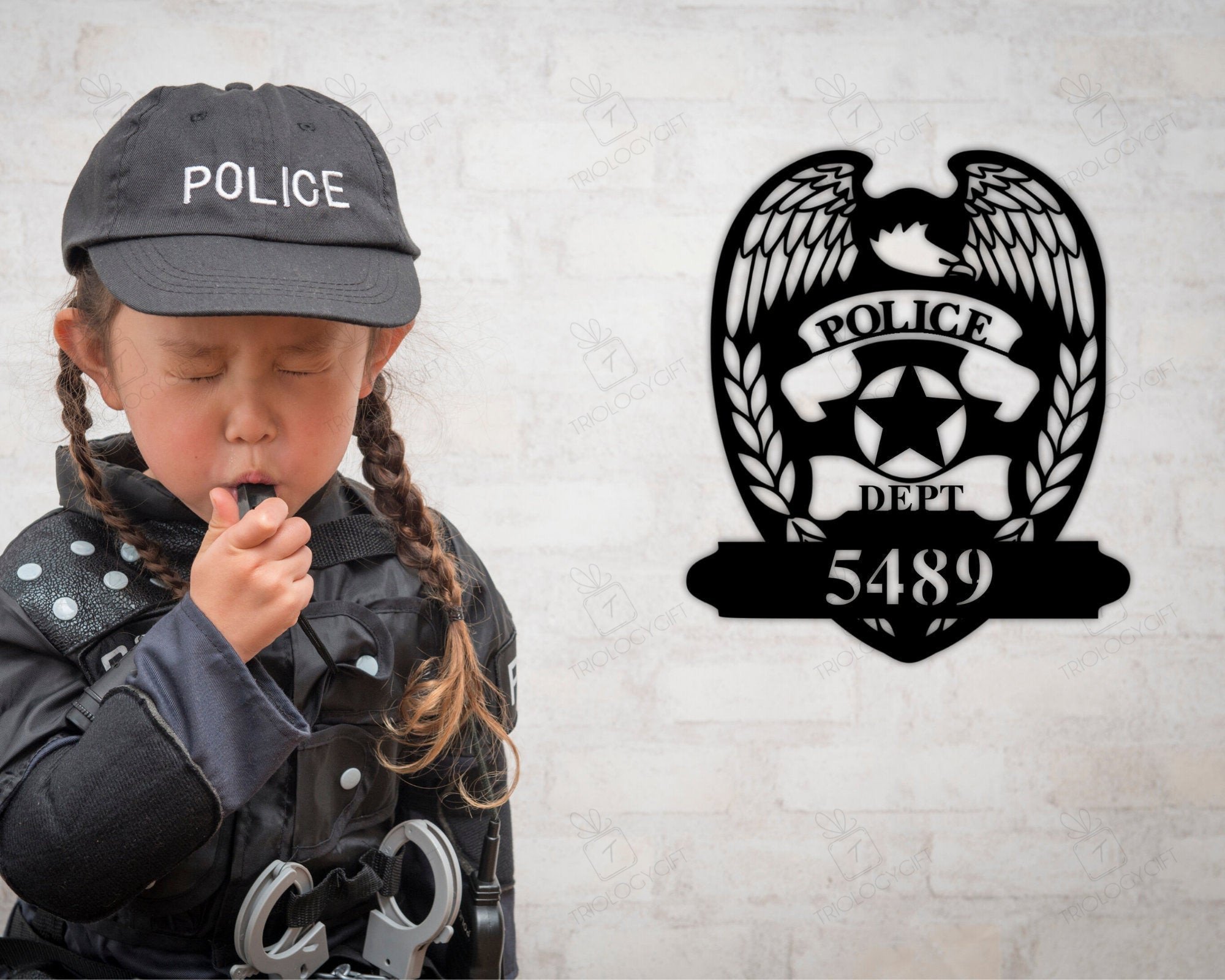 Personalized Police Officer Metal Sign, Sign For Cop, Sheriff Deputy ...
