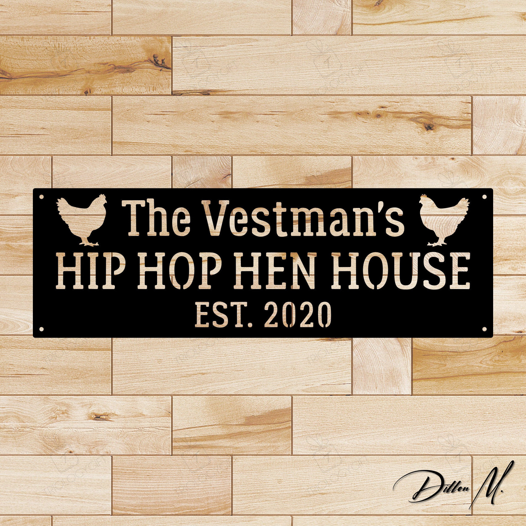 Hen Sign Personalized Hen House Sign Ii, Metal Sign, Cut Metal Sign, Wall Metal ...