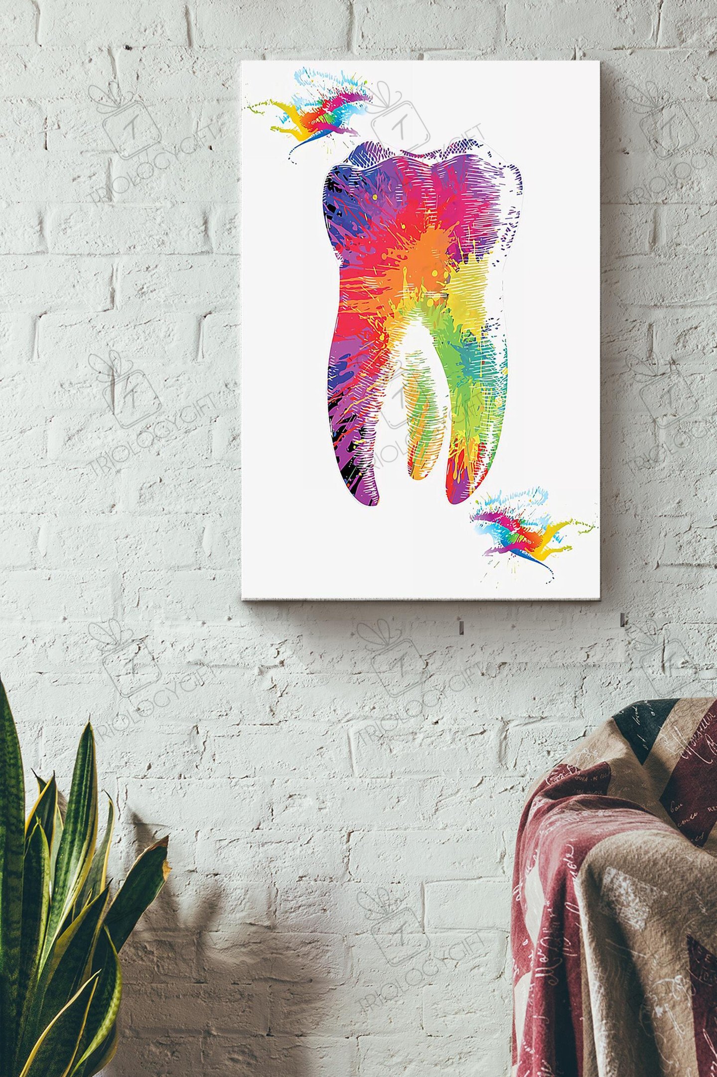 Tooth Colorful Art Canvas Canvas Gallery Painting Wrapped Canvas ...