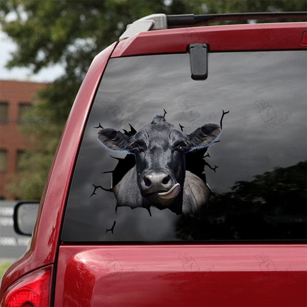 Angus Cattle Crack Decal Items Likeable Clear Sticker Paper Gifts For ...