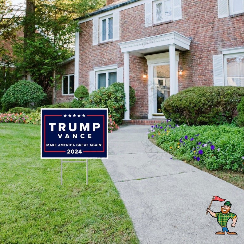 Donald Trump Vance 2024 Yard Sign For Trump Supporter - TrilogyGift