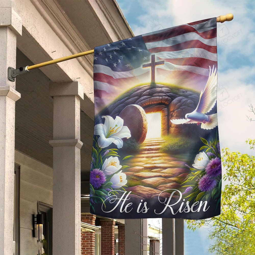 He Is Risen Flag Resurrection of Jesus Christian Flag - TrilogyGift