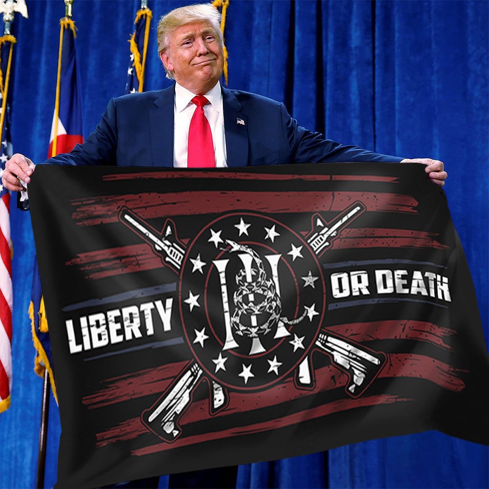 Liberty Or Death Flag Snake Gadsden 2Nd Amendment Unique Flag Outdoor ...