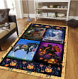 Horse Happy Halloween Rectangle Rug Home Decor for Bedroom Living Room