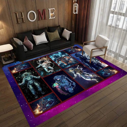 Amazing Astronaut Rectangle Rug Home Decor for Bedroom Living Room