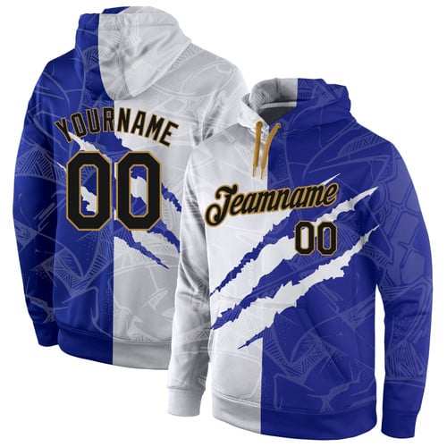 Personalized Name Number Stitched Graffiti Pattern Black-Old Gold 3d Sports All Over Print Hoodie, Zip-Up Hoodie Dolerstore