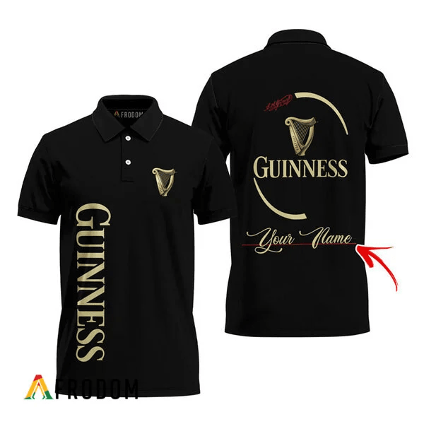 Customized Guinness Black Polo Shirt - Dolerstore