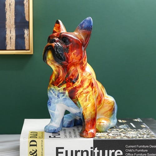 Rainbow French Bulldog Sculpture