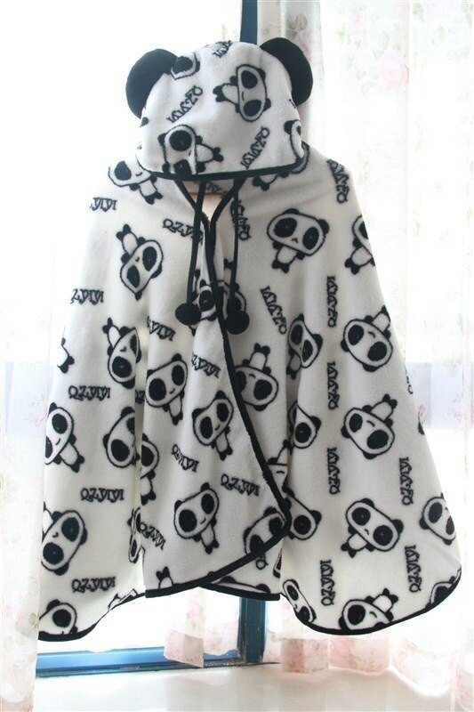 Panda Cosplay Hoodie Blanket