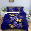 3D Colorful Butterfly Duvet Cover With Pillowcases