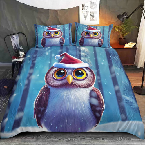 Owl Christmas bedding set2