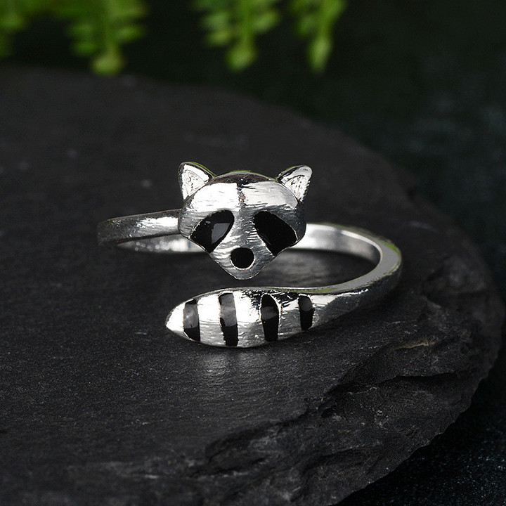 Cute Animal Raccoon Rings