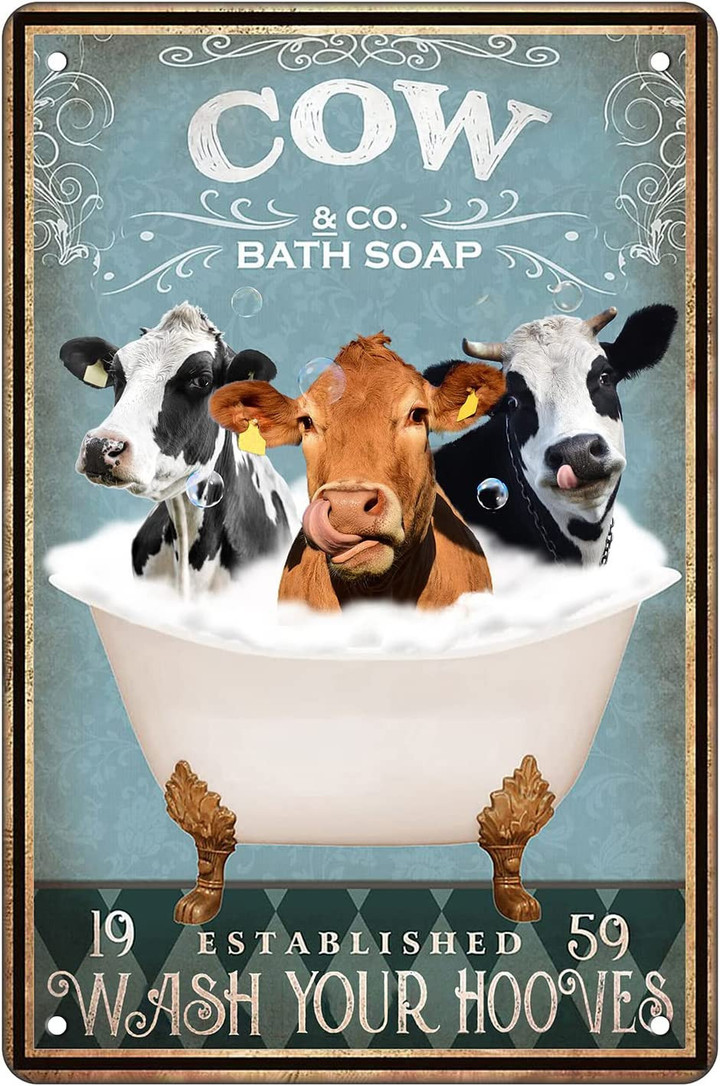 Cow Bathroom Wall Decor cow Lovers best Gifts