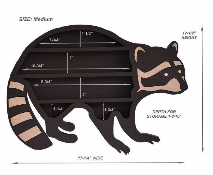 Creative Animal Curved Raccoon Phoenix Coffin Wood Rack
