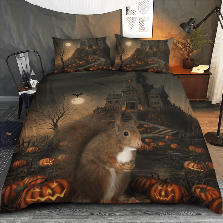 Squirrel Halloween bedding set
