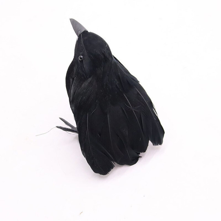 Halloween Party Decorations 2023 Realistic Artificial Crows Ornament Haunted House Party Scenes Prop Halloween Decor
