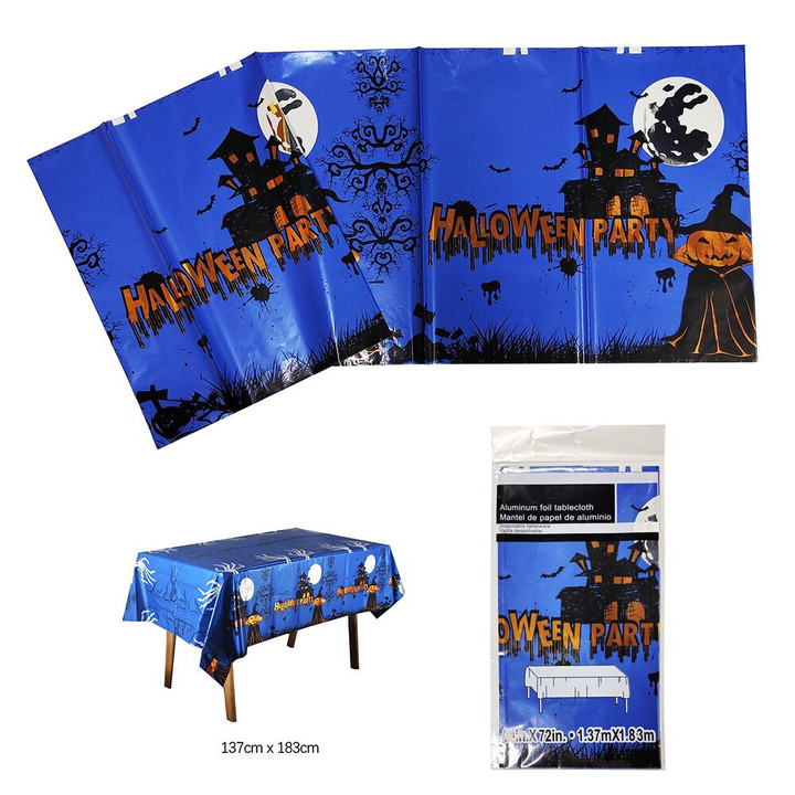 Halloween Decoration Tablecloth Pumpkin Spider Web Bat Ghost Table Cover Clothes Halloween Festival Party Home Table Decoration