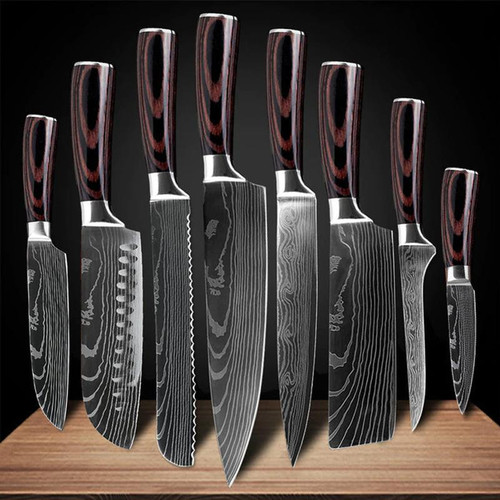 Professionella japanska köksknivar i rostfritt stål