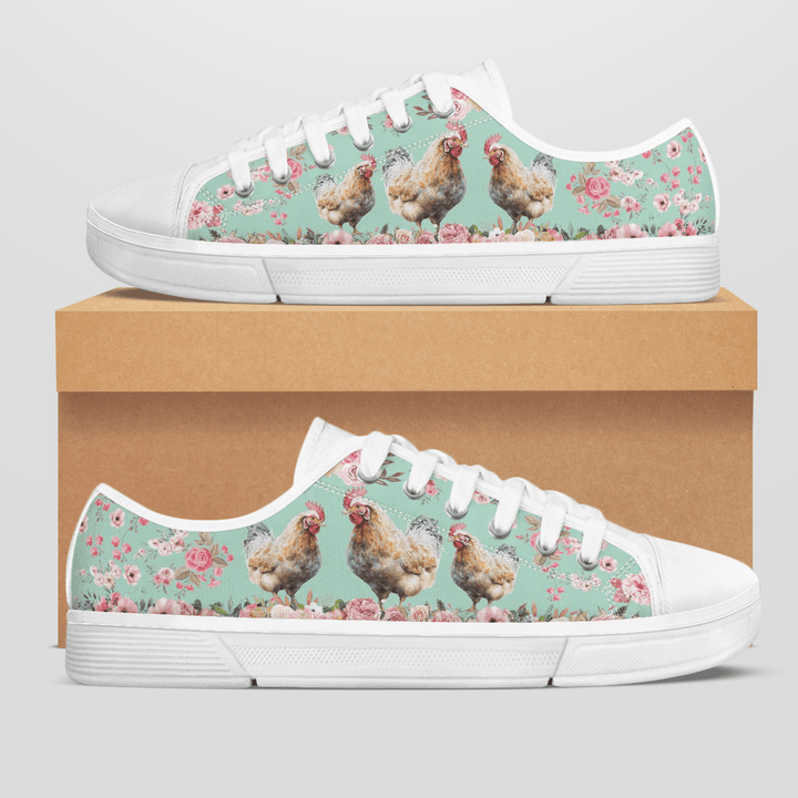 CHICKEN FLOWER STYLE LOW TOP SHOES