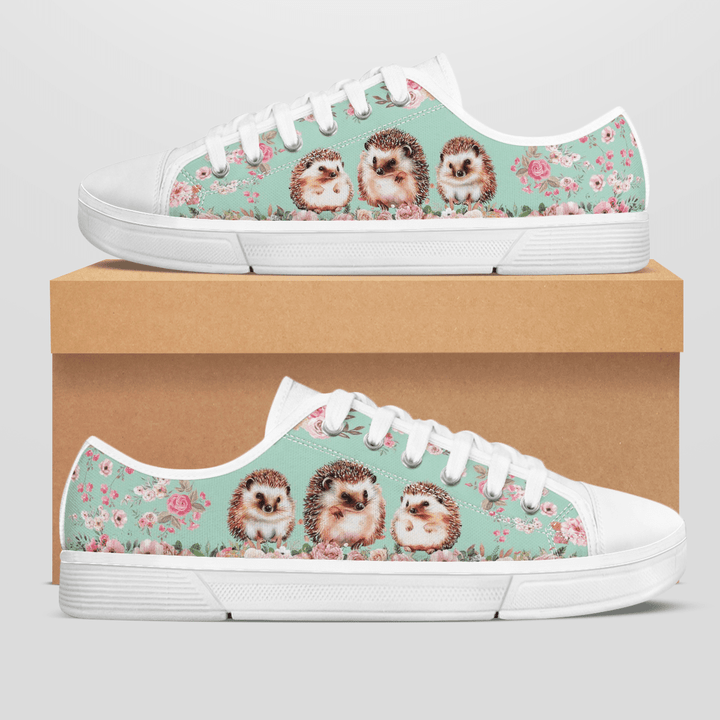 HEDGEHOG FLOWER STYLE LOW TOP SHOES