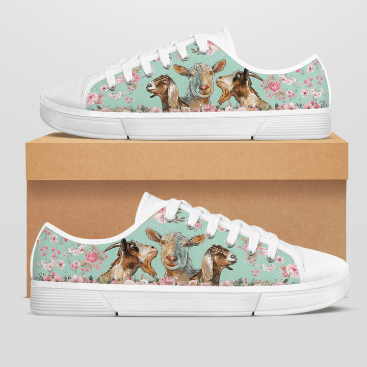 GOAT FLOWER STYLE LOW TOP SHOES
