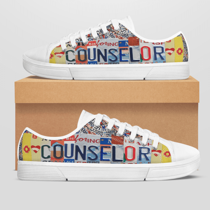 COUNSELOR LICENSE PLATES LOW TOP SHOE