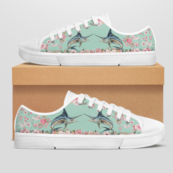 SWORDFISH FLOWER STYLE LOW TOP SHOES
