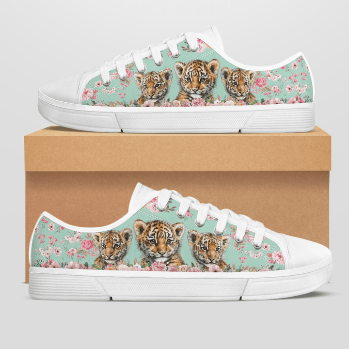 TIGER FLOWER STYLE LOW TOP SHOES