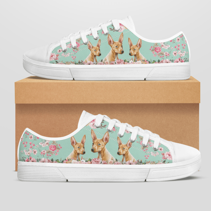 PHARAOH HOUND FLOWER STYLE LOW TOP SHOES