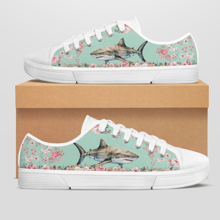 TIGER SHARK FLOWER STYLE LOW TOP SHOES