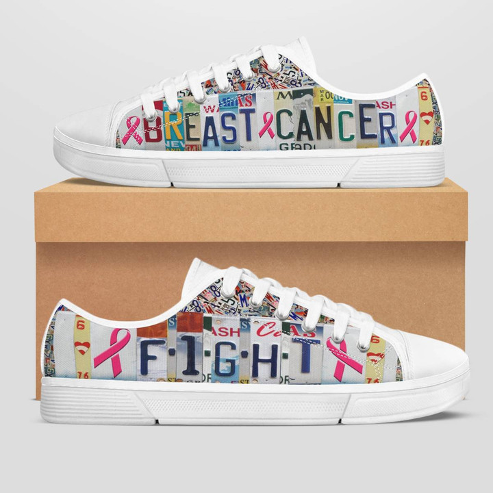 FIGHT BREAST CANCER AWARENESS LOW TOP SHOE
