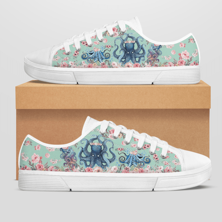 OCTOPUS FLOWER STYLE LOW TOP SHOES