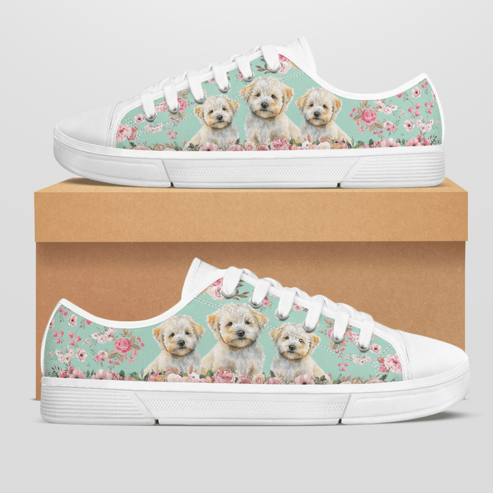 PULI DOG FLOWER STYLE LOW TOP SHOES