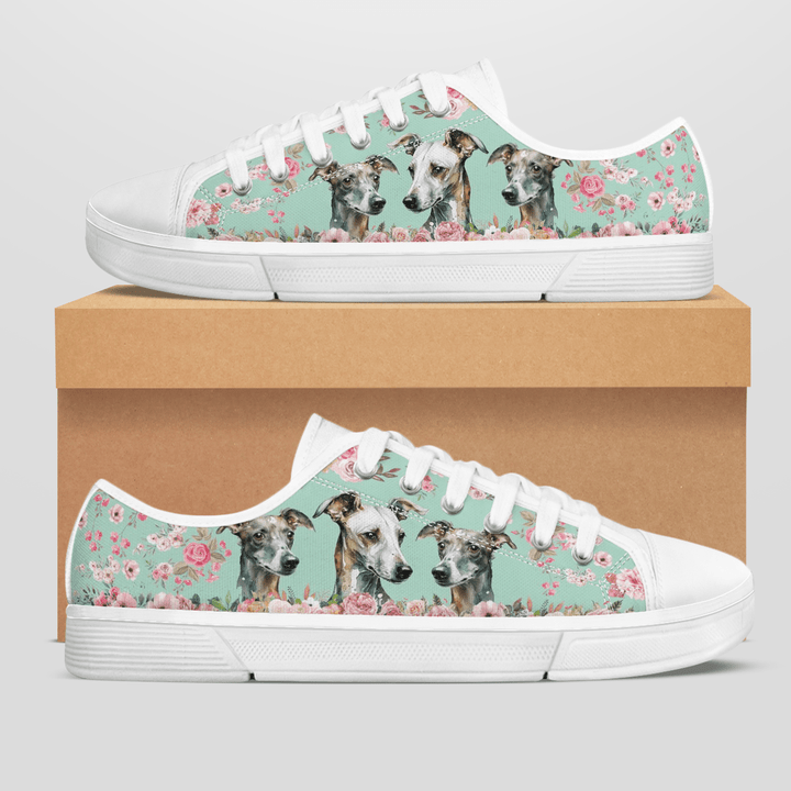GREYHOUND FLOWER STYLE LOW TOP SHOES