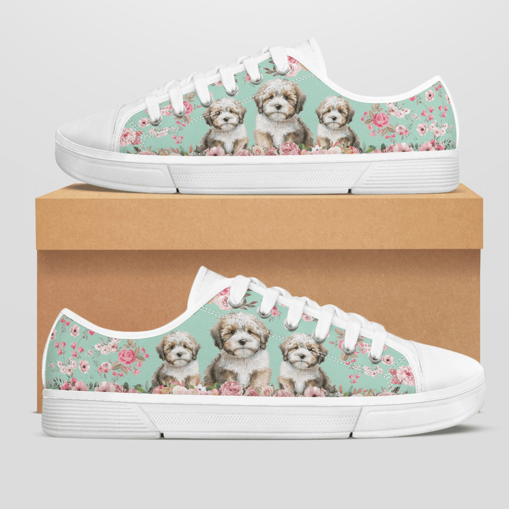HAVANESE FLOWER STYLE LOW TOP SHOES