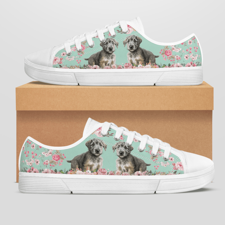 IRISH WOLFHOUND FLOWER STYLE LOW TOP SHOES